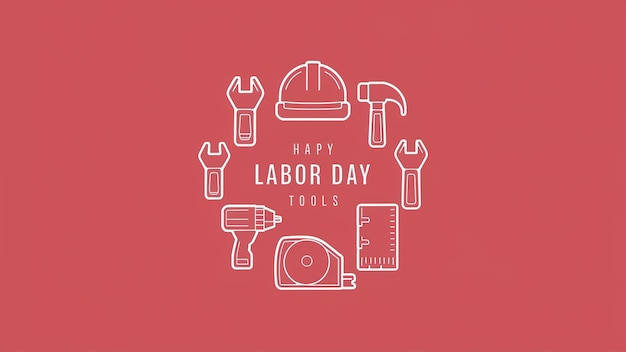 Happy Labor Day banner Illustration of International Labor Day