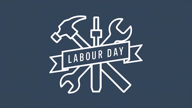 Photo happy labor day banner illustration of international labor day