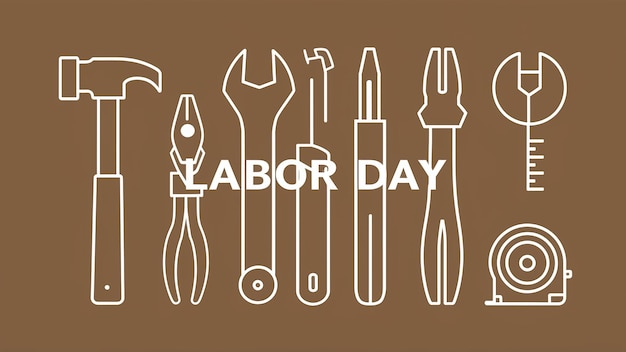 Happy Labor Day banner Illustration of International Labor Day