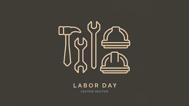 Happy Labor Day banner Illustration of International Labor Day