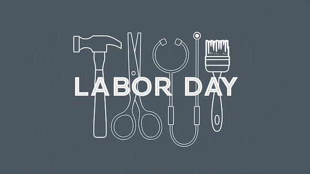 Happy Labor Day banner Illustration of International Labor Day