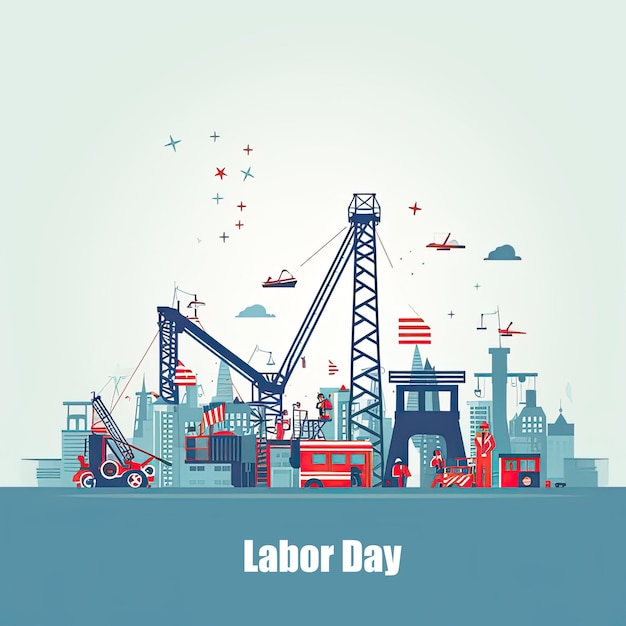 Happy Labor day illustration