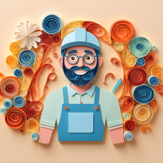 happy Labor Day quilling