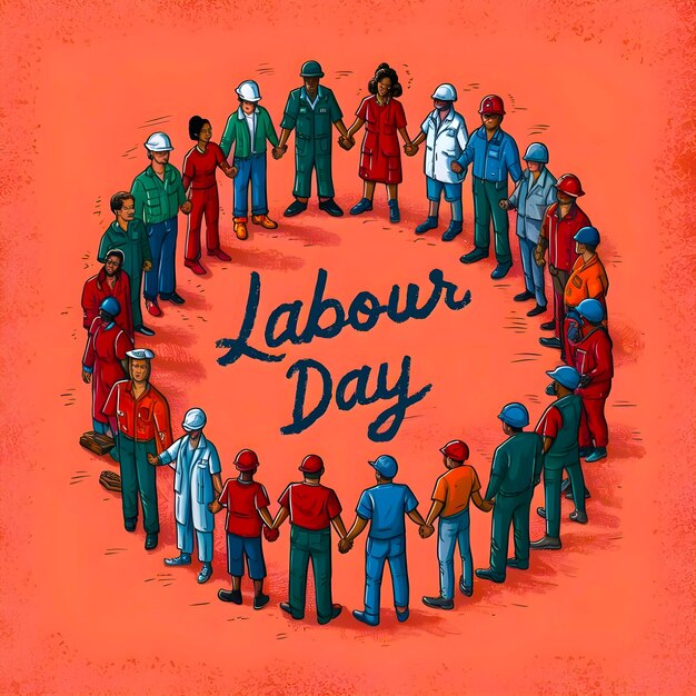 Foto happy labor day o giornata internazionale dei lavoratori