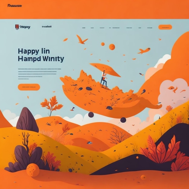 Photo happy landing page