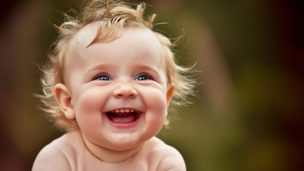幸せに笑う赤ちゃん