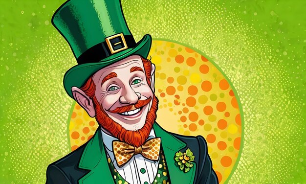 Foto felice personaggio leprechaun del giorno di san patrizio