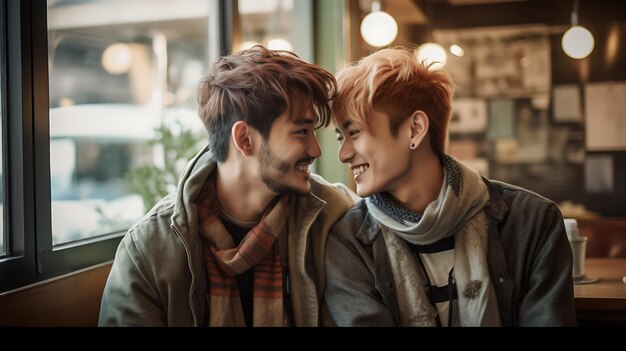 写真 幸せな lgbt カップルの笑顔