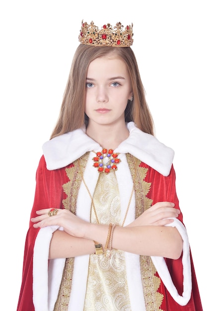 Happy little girl in carnival costume