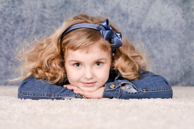 Happy little girl posing