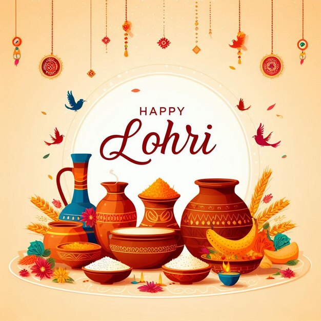 Happy Lohri Festival Lohri Festival background images Lohri Festival illustration Lohri Holiday