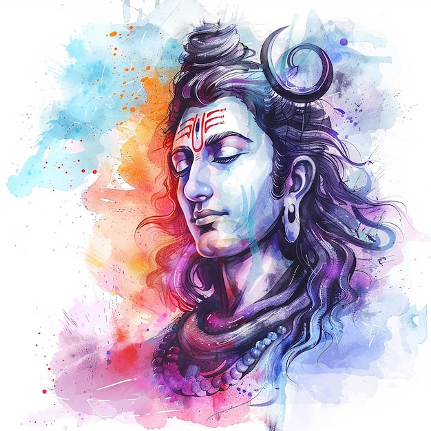 Foto felice maha shivratri signore shiva in splendida gloria