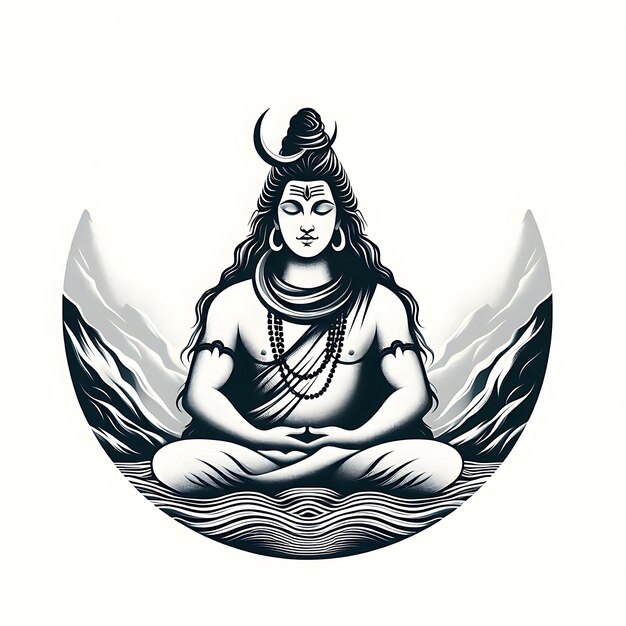 Photo happy mahashivratri poster illustration