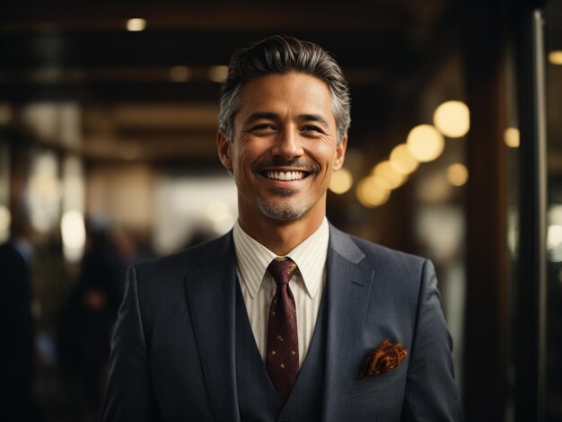 Happy man in suit