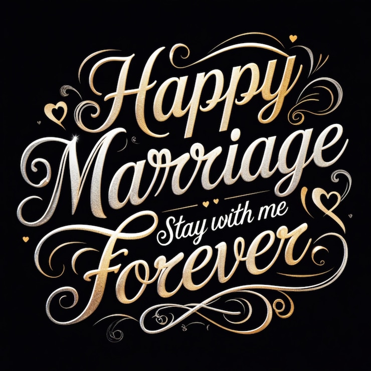 Photo happy marriage forever