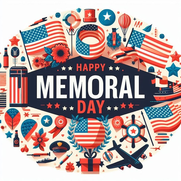 Photo happy memorial day poster background remember and honor