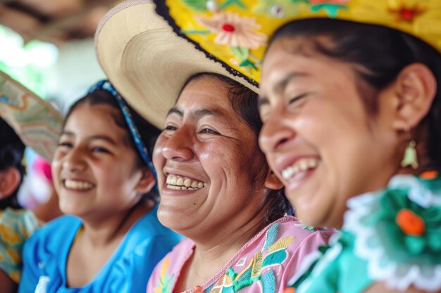 Photo happy mexican faces on mothers day