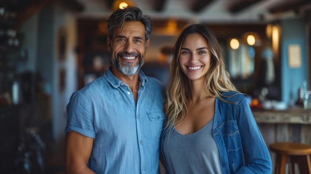 Happy Millennial Couple Smiling in a Stylish Home Interior