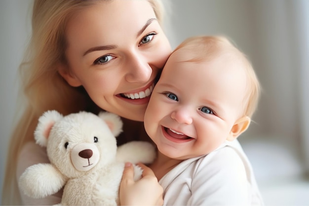 Happy Mom with baby