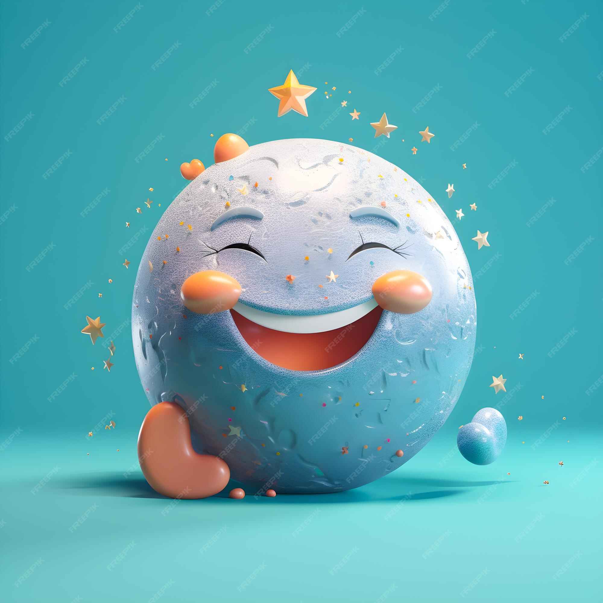 Premium AI Image | happy moon background