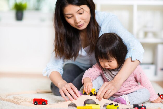 写真 幸せな母と娘