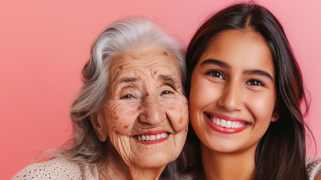 Happy mother and daughter together on Mothers Day to celebrate