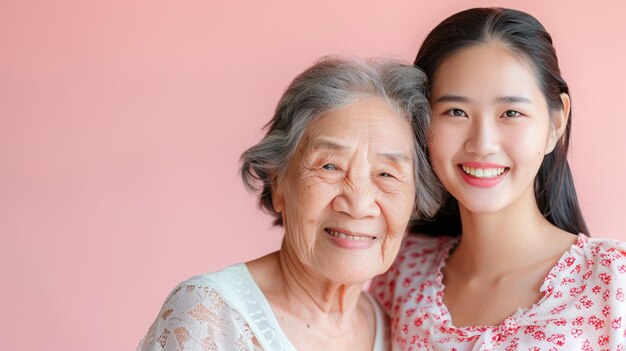 Happy mother and daughter together on Mothers Day to celebrate