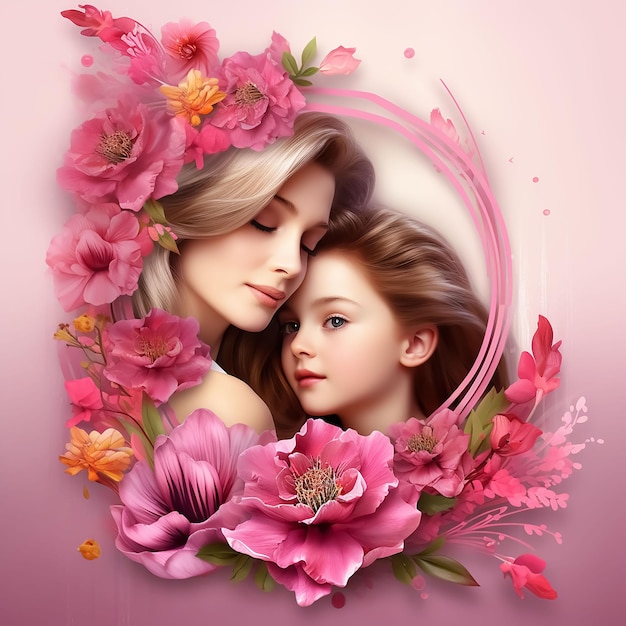 Photo happy mother day greeting card background