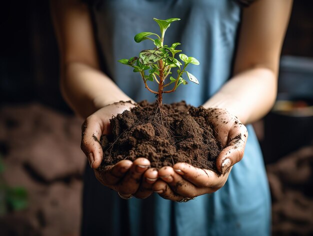 Foto buon giorno della madre terra sfondo disegnato a mano