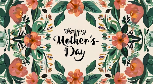 Happy Mothers Day Beautiful Greeting Card Background