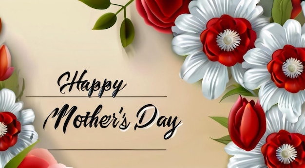 Happy Mothers Day Calligraphy Background