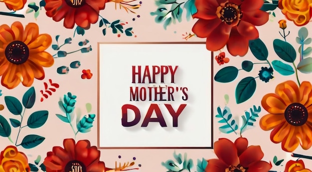 Happy Mothers Day Calligraphy Background