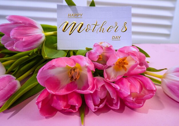 Happy mothers day Card Banner flyer Congratulations on Mothers Day