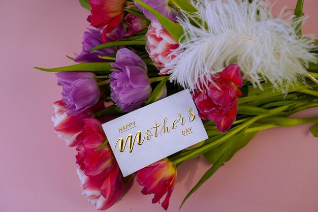 Happy mothers day Card Banner flyer Congratulations on Mothers Day