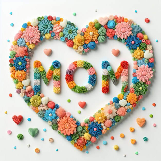 Счастливого Дня матери декорация фона текст мамы с генеративным ИИ