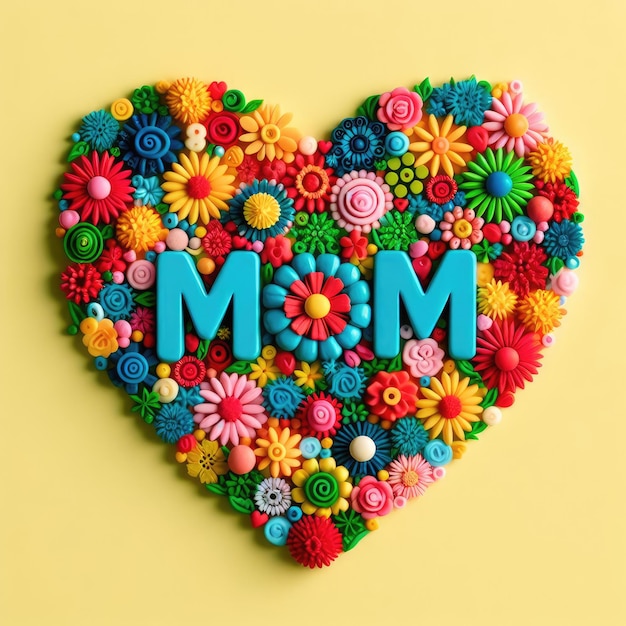 Happy mothers day decoration backgroundmom text with Generative AI