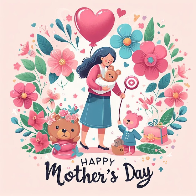 Happy Mothers Day Digital Delight AI Artwork for Moms