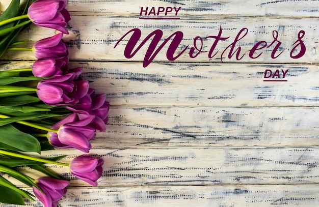 Happy mothers day Flat Lay Banner Congratulations on Mothers Day