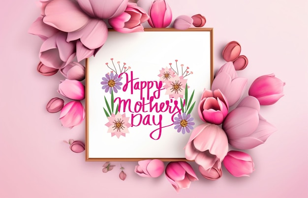 Happy Mothers day greeting card generative ai