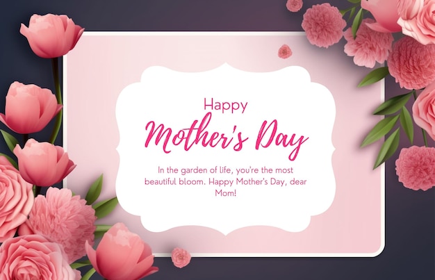 happy mothers day greeting card social media post background made with ai