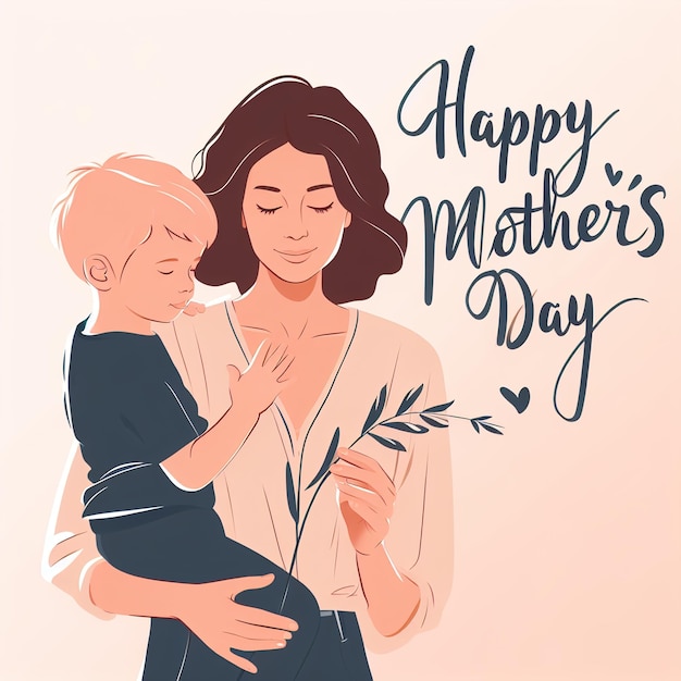 Happy Mothers Day illustration