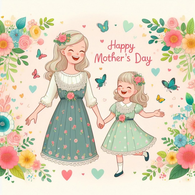 Happy Mothers Day Illustration