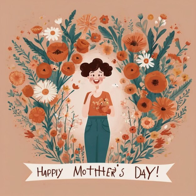 Happy Mothers Day Illustration