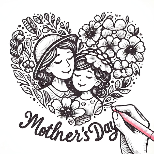 Happy Mothers day lettering