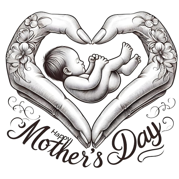 Happy Mothers day lettering