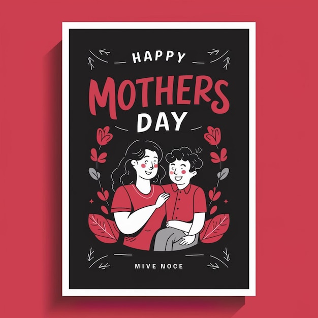 Шаблон дизайна плаката с Днем матери