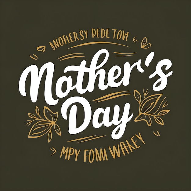 Фото Счастливого дня матери специальная иллюстрация типографии