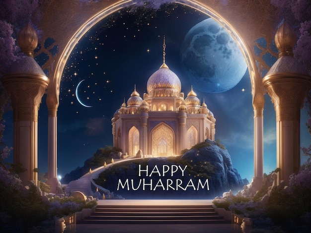 Photo happy muharram celebration islamic festival
