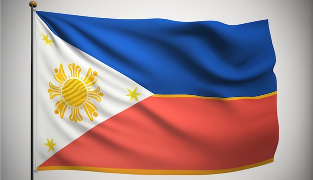 Happy national holiday Celebrated annually on June 12 in Philippine Patriotic poste AI Generated