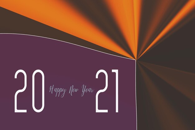 Photo happy new 2021 greeting card elegant text minimalistic text template